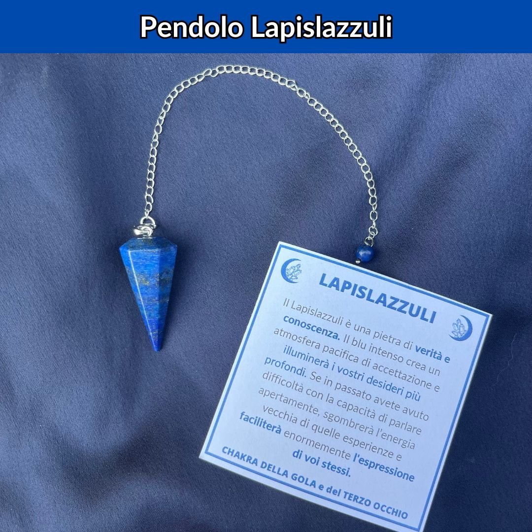 Pendolo con pietra naturale Lapislazzuli - Zen Home
