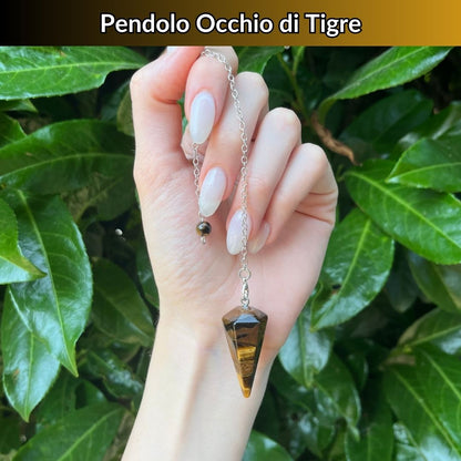 Pendolo con pietra naturale Occhio di Tigre - Zen Home