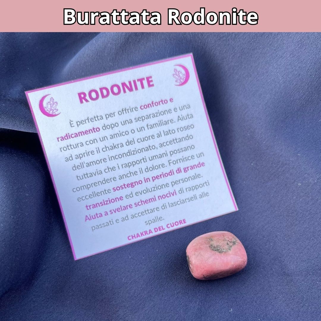 RODONITE - Pietra naturale burattata - Zen Home
