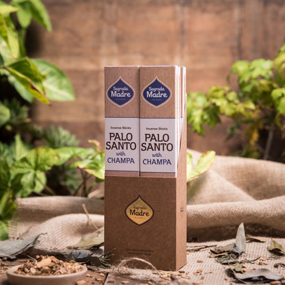 Sagrada Madre - Bastoncini di incenso Palo Santo e Champa, 8 pz - Zen Home