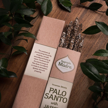 Sagrada Madre - Bastoncini di incenso Palo Santo e Gelsomino, 8 pz - Zen Home