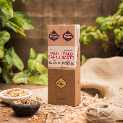 Sagrada Madre - Bastoncini di incenso Palo Santo e Olibano, 8 pz - Zen Home