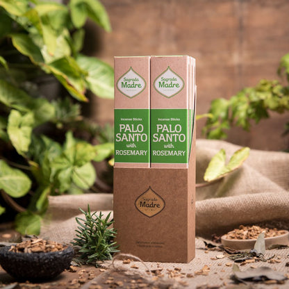 Sagrada Madre - Bastoncini di incenso Palo Santo e Rosmarino, 8 pz - Zen Home