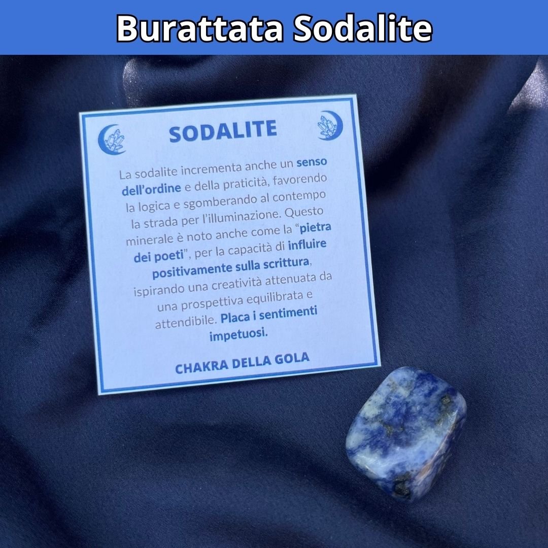 SODALITE - Pietra naturale burattata - Zen Home