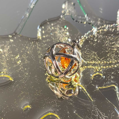 AMBRA - Collana Regolabile Ciondolo Genesa in acciaio inossidabile con pietra naturale - Zen Home (17183037)