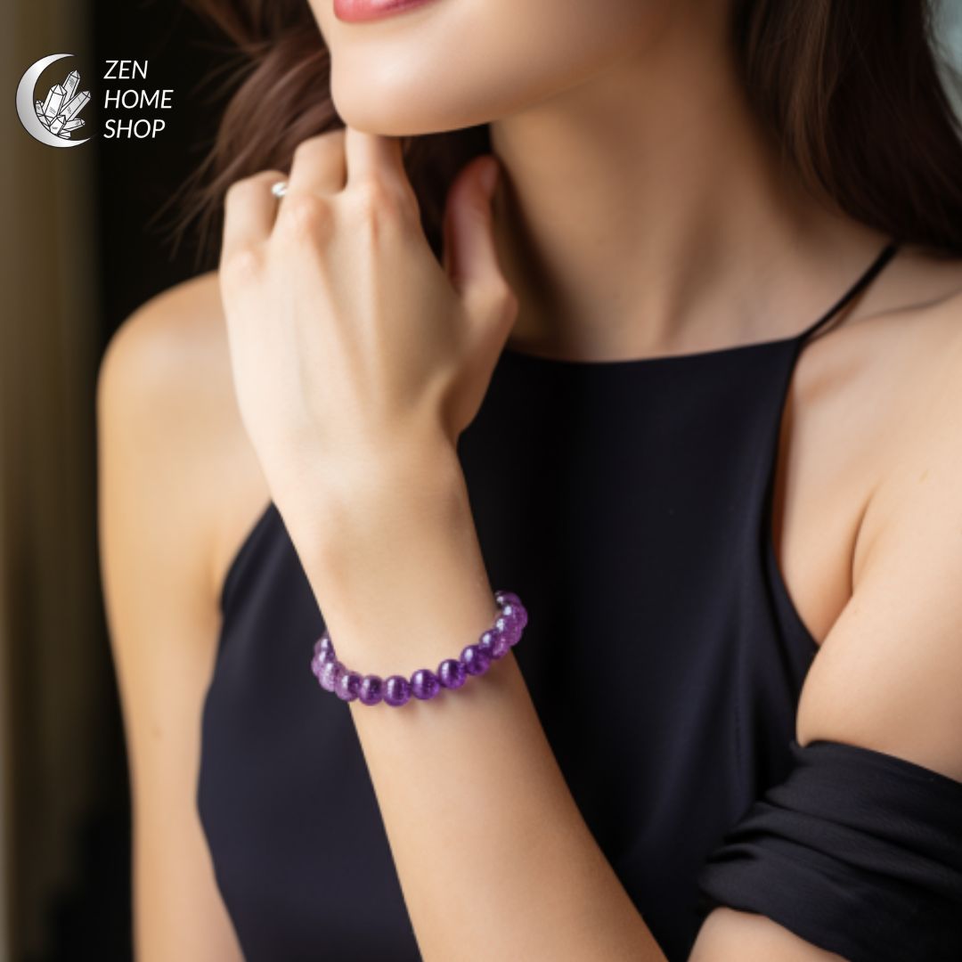 Bracciale da donna con pietra naturale ametista (17183050)