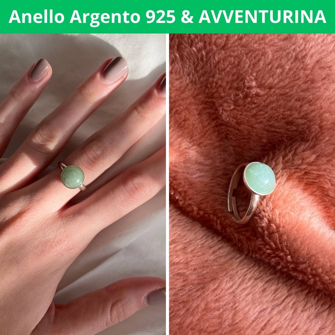 Anello Regolabile in Argento 925 con Pietra Naturale - Zen Home (17183119)