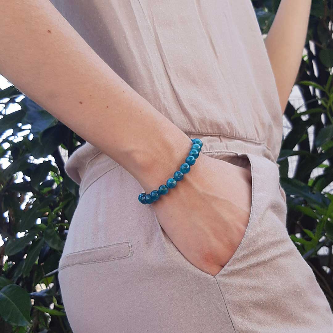 Bracciale da donna in apatite blu