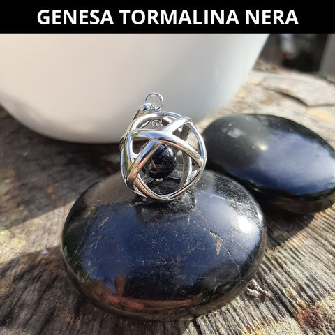 Box risparmio collana con ciondolo genesa Tormalina e pietre dei 7 chakra - Zen Home