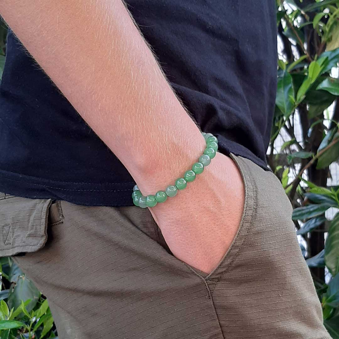 Bracciale regolabile verde da uomo