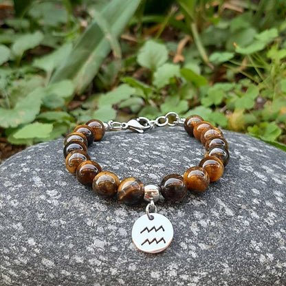 Bracciale Regolabile in acciaio inossidabile con pietra naturale Zen Home