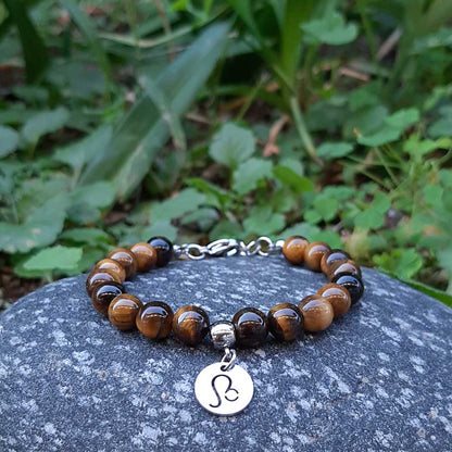 Bracciale Regolabile in acciaio inossidabile con pietra naturale Occhio Di Tigre / Leone Zen Home