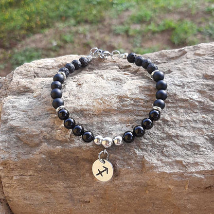 BRACCIALE SEGNI ZODIACALI - Bracciale regolabile in acciaio inossidabile e pietre naturali da 8 mm - Zen Home