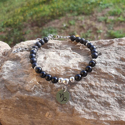 BRACCIALE SEGNI ZODIACALI - Bracciale regolabile in acciaio inossidabile e pietre naturali da 8 mm - Zen Home
