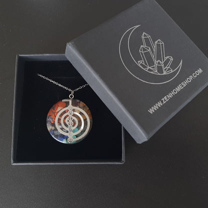Choku Rei Spirale Orgonite Collana in acciaio inossidabile e pietre naturali - Zen Home (17183592)