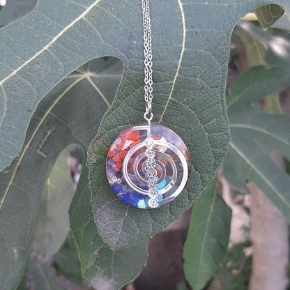 Choku Rei Spirale Orgonite Collana in acciaio inossidabile e pietre naturali - Zen Home (17183590)