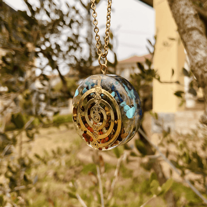 Choku Rei Spirale Orgonite Collana in acciaio inossidabile e pietre naturali - Zen Home (17183584)