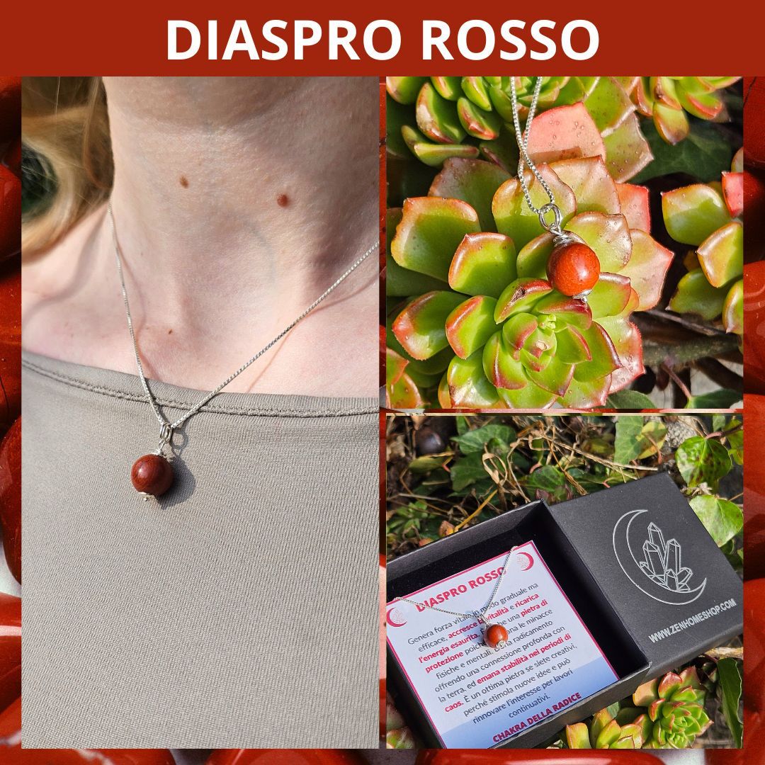 Collana Argento 925 con perla in pietra naturale da 10mm - Zen Home