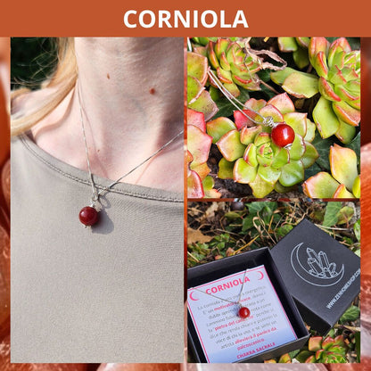 Collana Argento 925 con perla in pietra naturale da 10mm - Zen Home