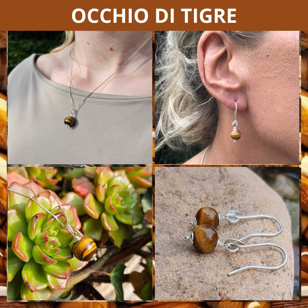 Collana Argento 925 con perla in pietra naturale da 10mm - Zen Home