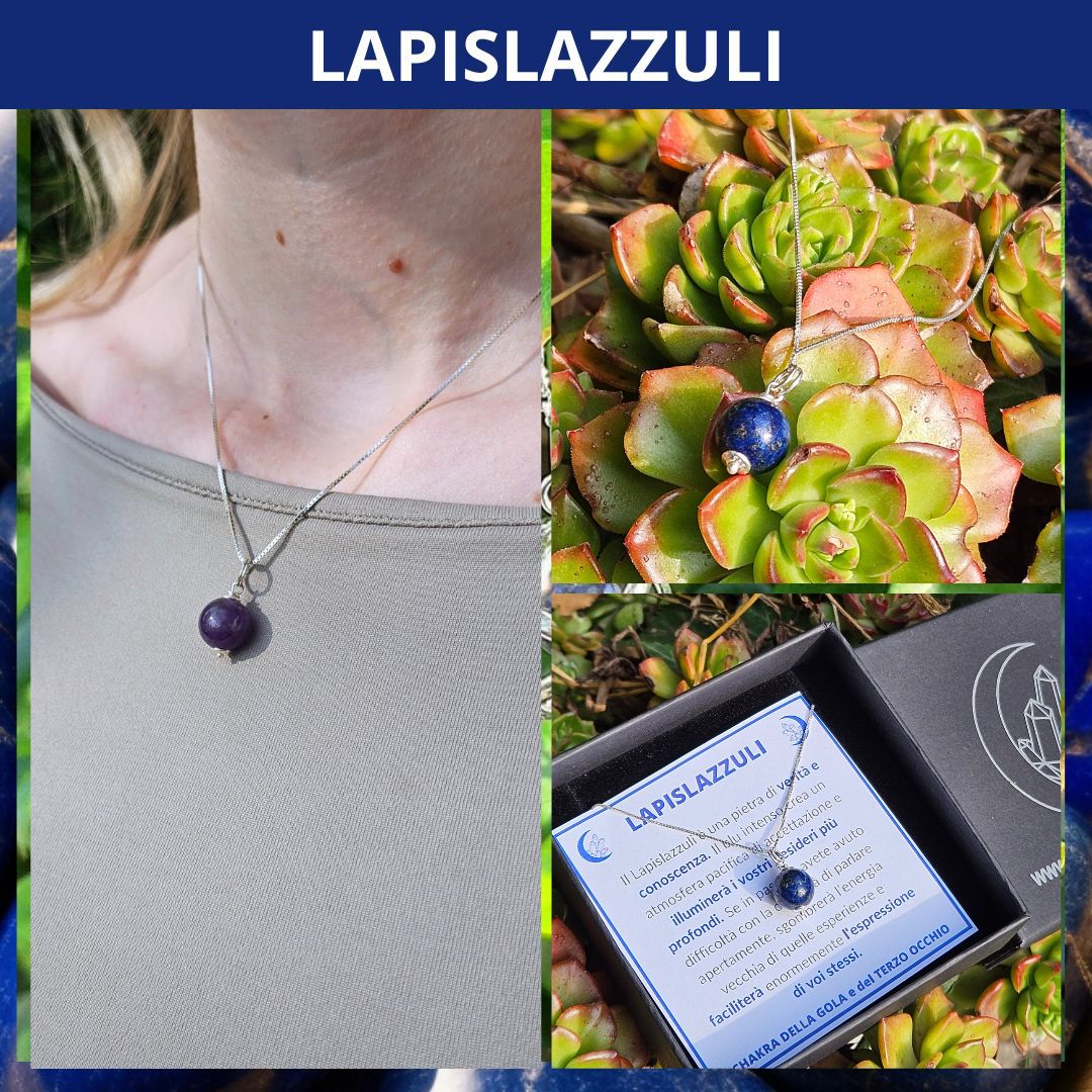 Collana Argento 925 con perla in pietra naturale da 10mm - Zen Home
