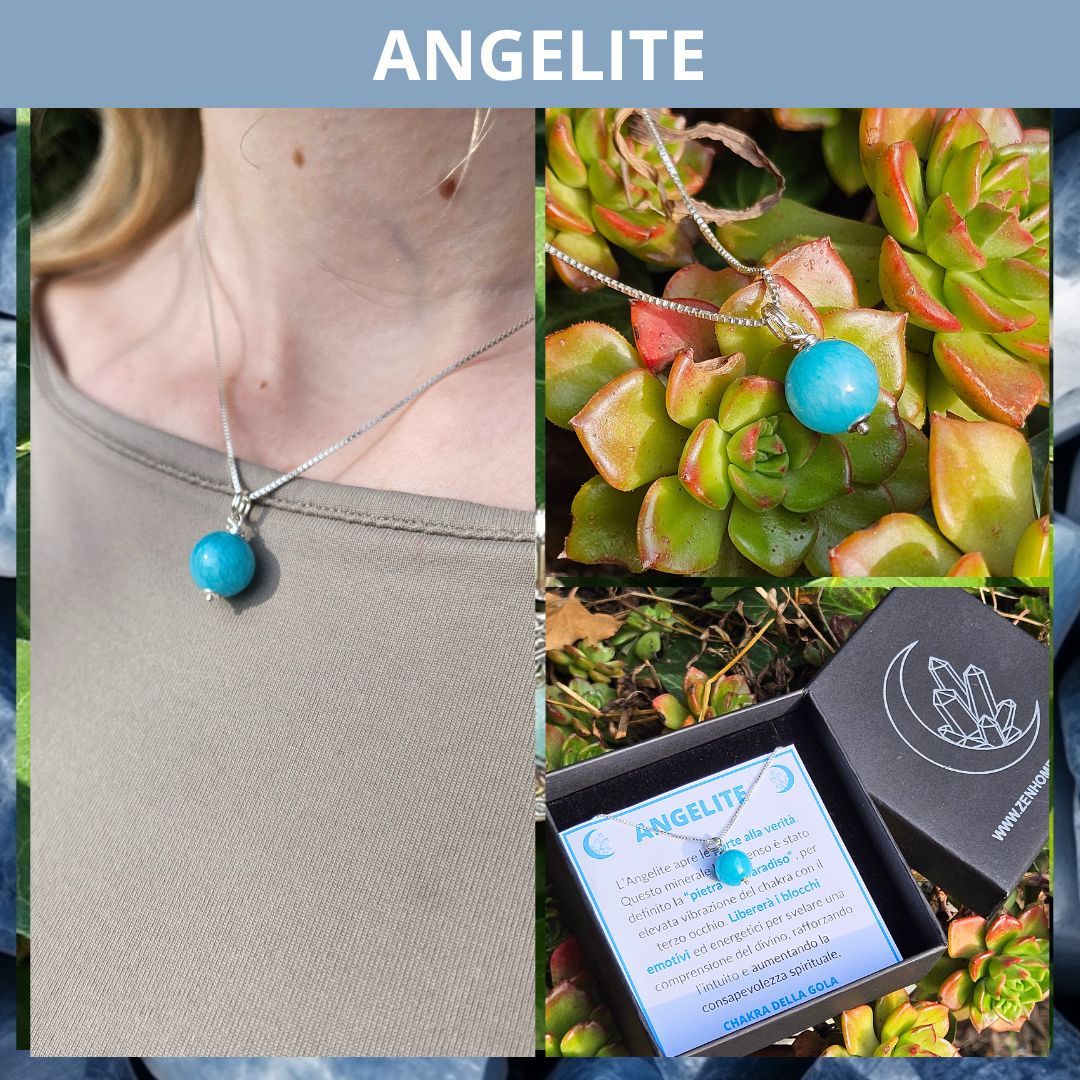 Collana Argento 925 con perla in pietra naturale da 10mm - Zen Home