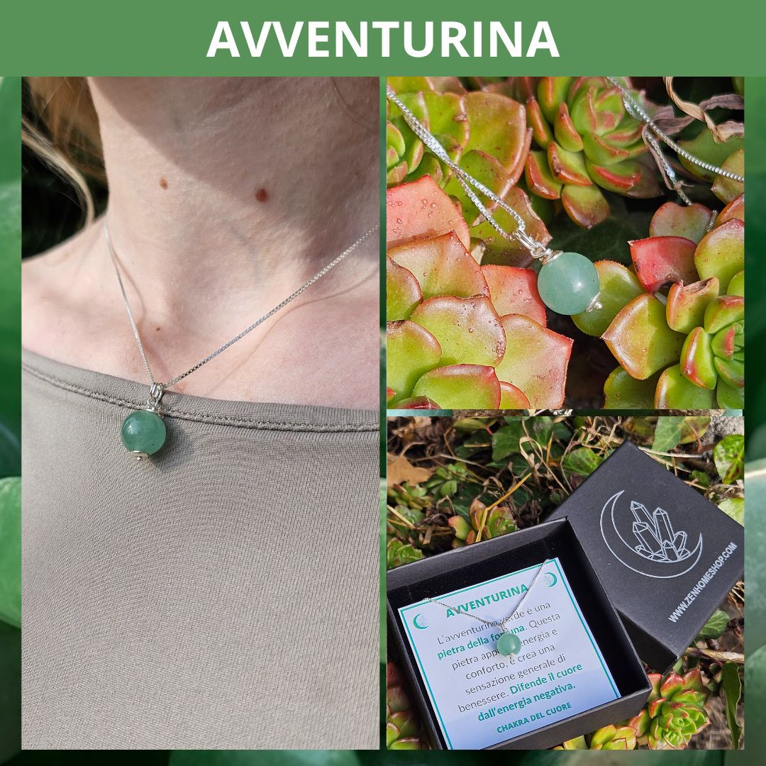 Collana Argento 925 con perla in pietra naturale da 10mm - Zen Home