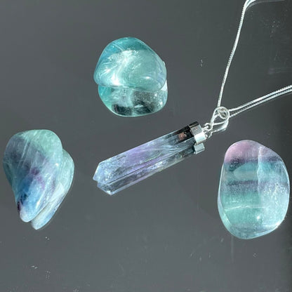 Collana Argento 925 con Pietra Naturale Fluorite - Zen Home