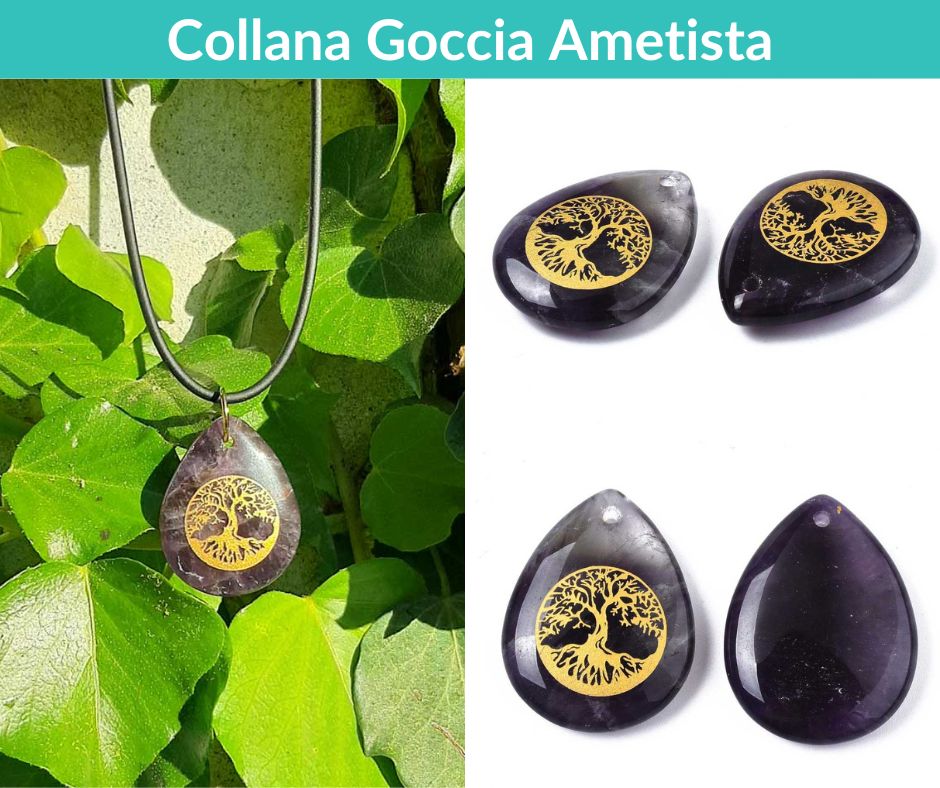 Collana con pietra naturale - Ametista