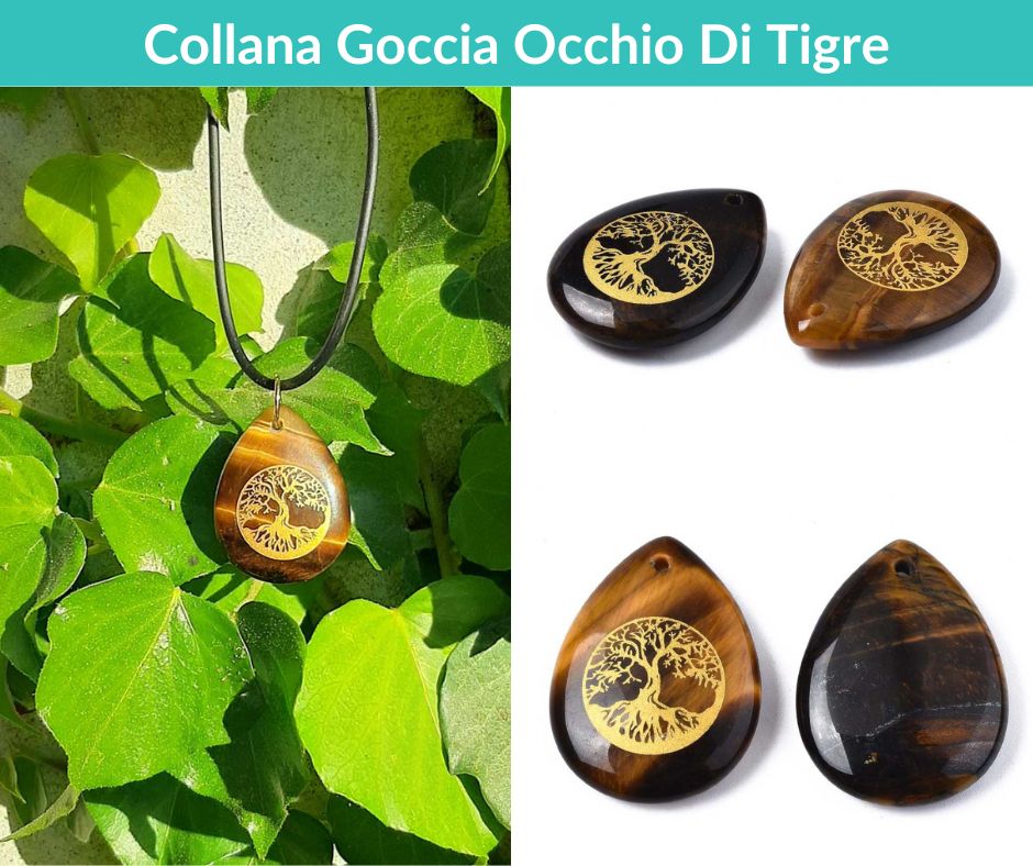 Collana con pietra naturale - Occhio Di Tigre