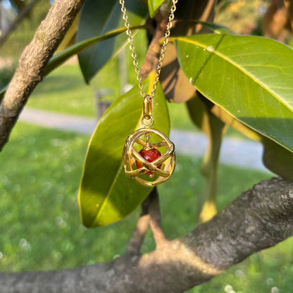 CORNIOLA - Collana Regolabile Ciondolo Genesa in acciaio placcato colore oro 18K - Zen Home