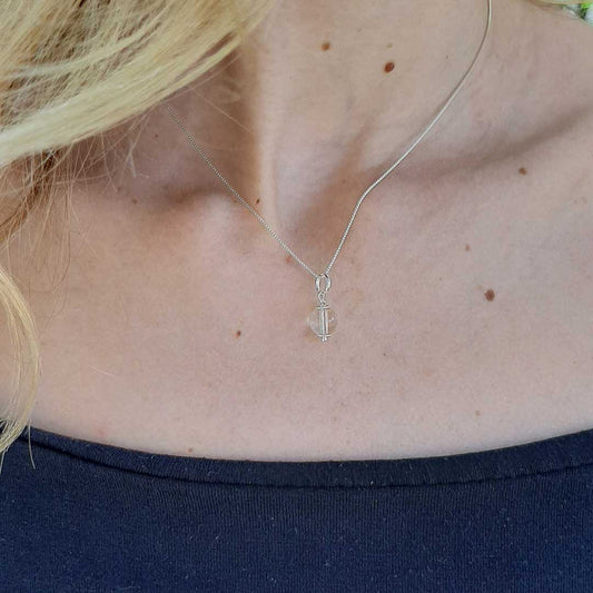 Collana in Argento 925 con Cristallo di Rocca