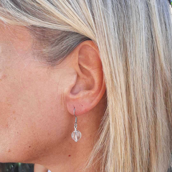 555Jewelry Orecchini Pendenti In Acciaio Inossidabile Con Cristalli CZ Rotondi - Donna