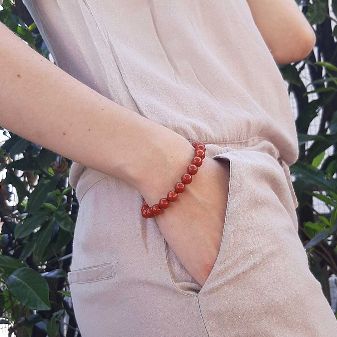 Ciondolo Diaspro Rosso Con Simbolo Chakra Radice - Amuleto Protettivo - Foto 13