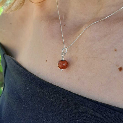 DIASPRO ROSSO - Collana in Argento 925 - Zen Home