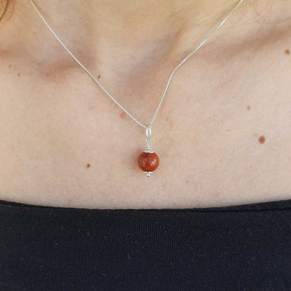 DIASPRO ROSSO - Collana in Argento 925 - Zen Home