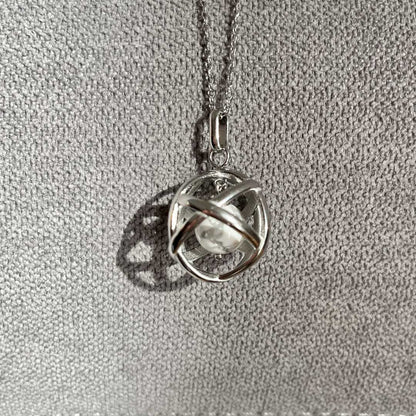 Howlite - Collana Regolabile Ciondolo Genesa in acciaio inossidabile con pietra naturale - Zen Home