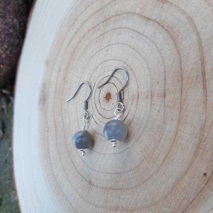 LABRADORITE - Orecchini in acciaio inossidabile free nickel - Zen Home