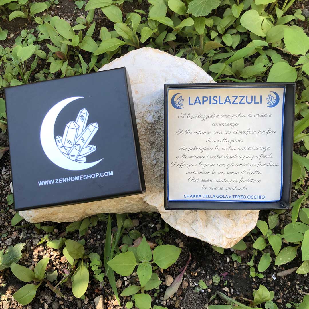 LAPISLAZZULI - Bracciale regolabile in acciaio inossidabile e pietre naturali da 8 mm - Zen Home