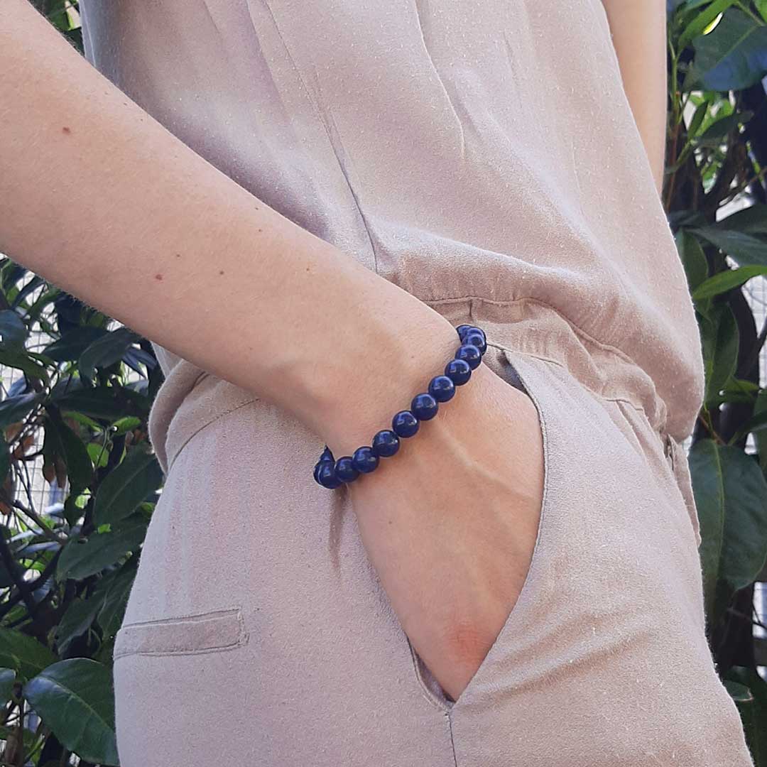 Braccialetto In Lapislazzuli / Cristallo Curativo Naturale - Foto 6