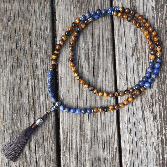 Mala Tibetano 108 Grani in Sodalite