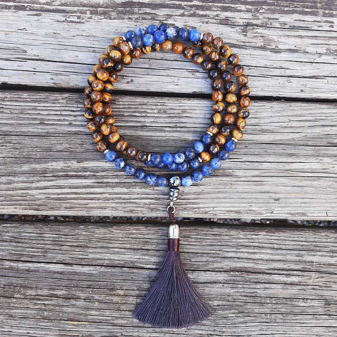 COAI Bracciale Multistrato 108 Perle Mala in Onice Opaco, Collana COAI Bracciale Multistrato 108 Perle Mala in Onice Opaco, Collana