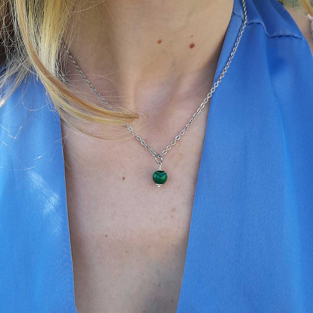 MALACHITE - Collana regolabile in acciaio inossidabile free nickel - Zen Home