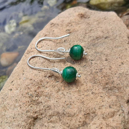 Orecchini Argento 925 Malachite