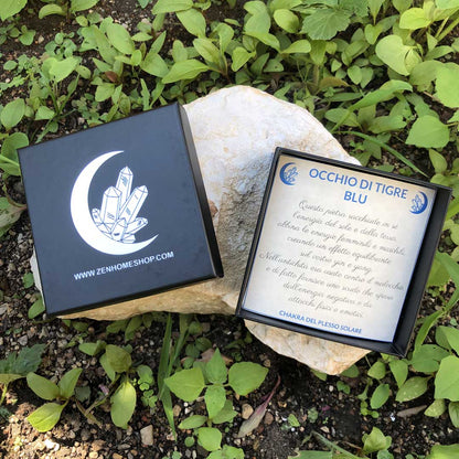 OCCHIO DI TIGRE BLU - Collana regolabile in acciaio inossidabile free nickel - Zen Home