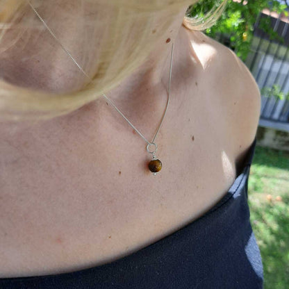 OCCHIO DI TIGRE ORO - Collana In Argento 925 - Zen Home