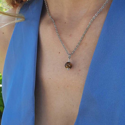 OCCHIO DI TIGRE ORO - Collana regolabile in acciaio inossidabile free nickel - Zen Home