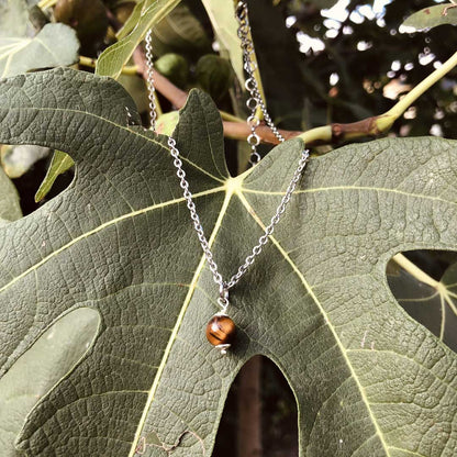 OCCHIO DI TIGRE ORO - Collana regolabile in acciaio inossidabile free nickel - Zen Home