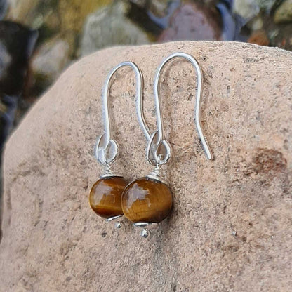 OCCHIO DI TIGRE ORO - Orecchini In Argento 925 - Zen Home