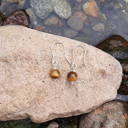 OCCHIO DI TIGRE ORO - Orecchini In Argento 925 - Zen Home